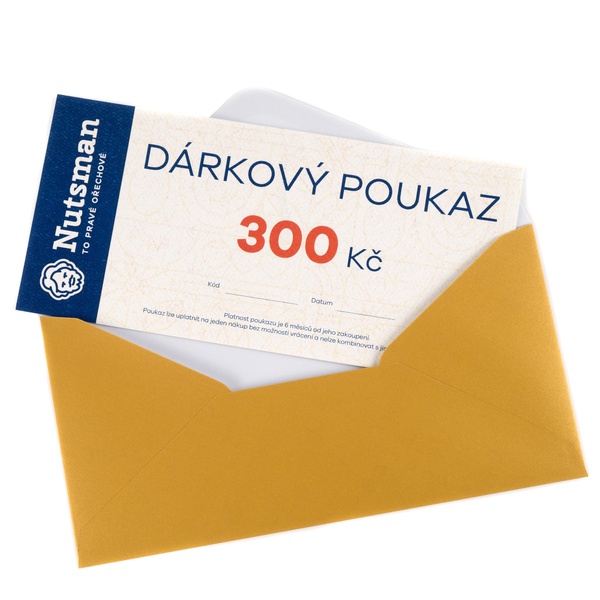 Nutsman Dárkový tištěný poukaz 300 Kč - 