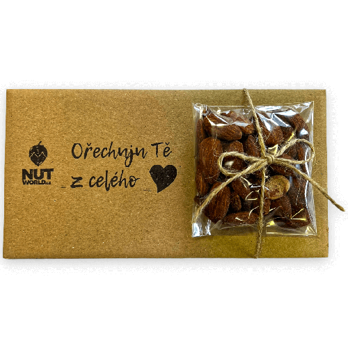 Dárková kazetka Mandle uzené 50g - Ořechuju tě