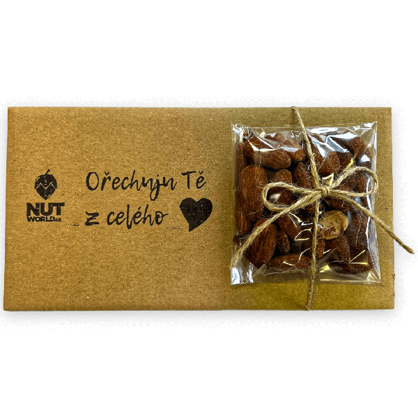 Dárková kazetka Mandle uzené 50g - Ořechuju tě - 