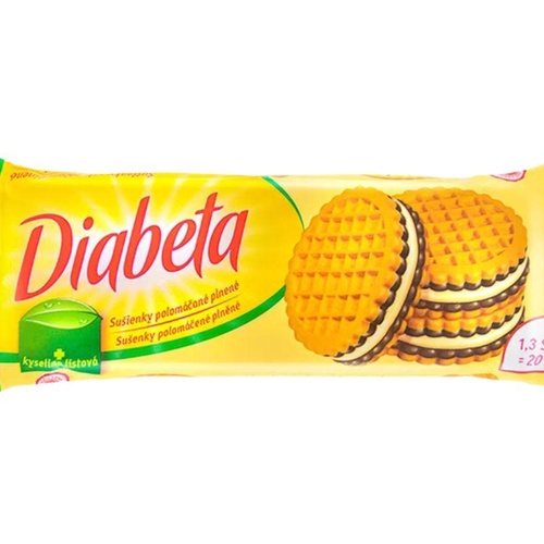 PLH Diabeta Sušenky polomáčené plněné - citron 60 g