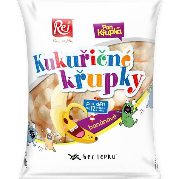 REJ Křupky kukuřičné banánové 40 g - 