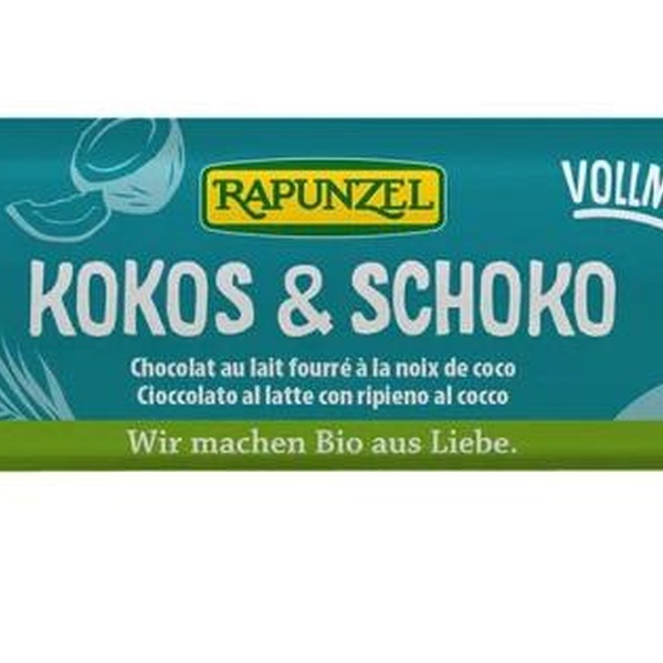 Rapunzel Kokos v mléčné čokoládě BIO 50 g - 