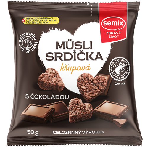 Semix Müsli srdíčka s čokoládou 50 g