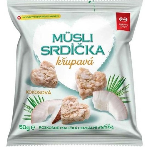 Semix Müsli srdíčka s kokosem 50g