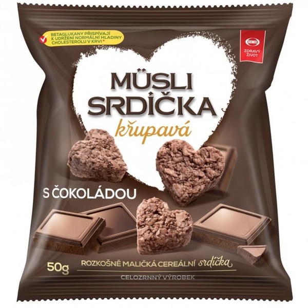 Semix Musli srdíčka křup. čokoláda-sáček 50g - 