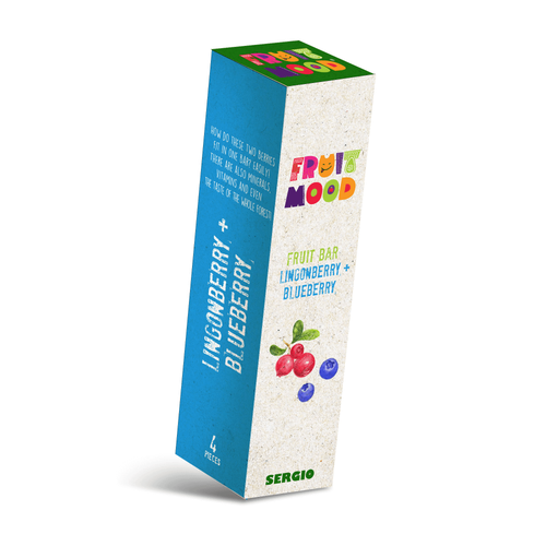 Sergio Ovocná tyčinka Fruit Mood brusinka a borůvka 4 ks