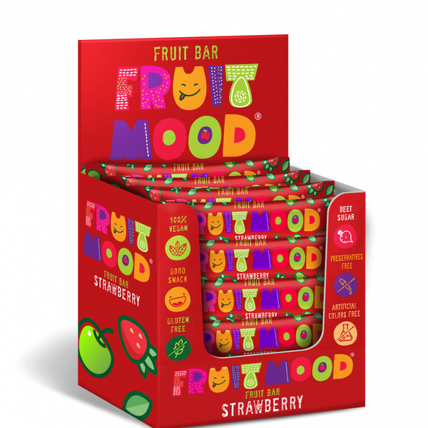 Sergio Ovocná tyčinka Fruit Mood jahoda 30 ks - 