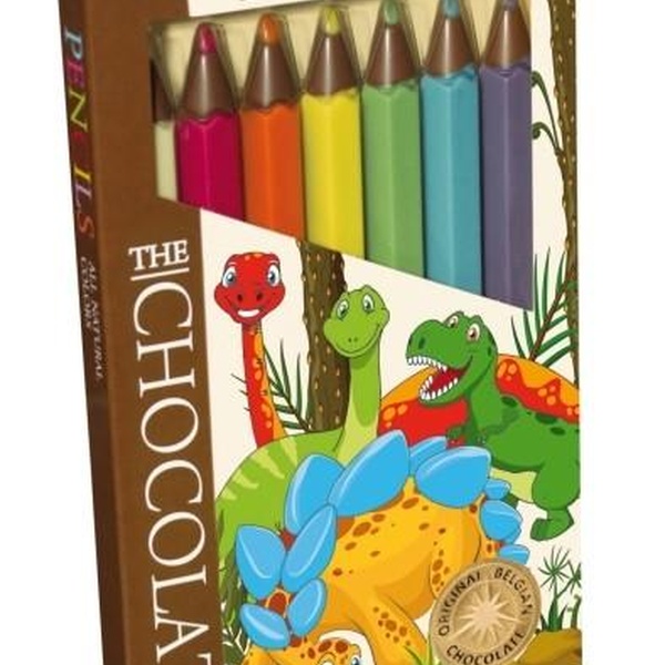 Severka T-Severka Čokoládové pastelky mléčné - motiv dinosauři 100 g - 