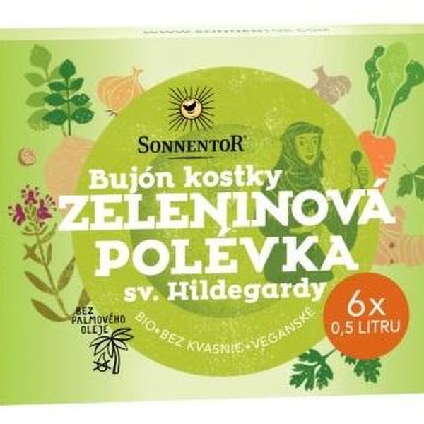Sonnentor Bujon kostky zeleninová polévka sv. Hildegardy BIO 60 g - 