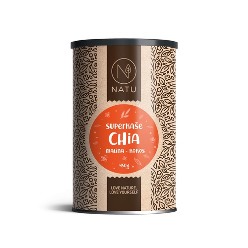 Superkaše CHIA s malinami a kokosem 450g