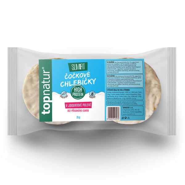 TOPNATUR Slim&fit Čočkové chlebíčky v jogurtové polevě 70 g - 