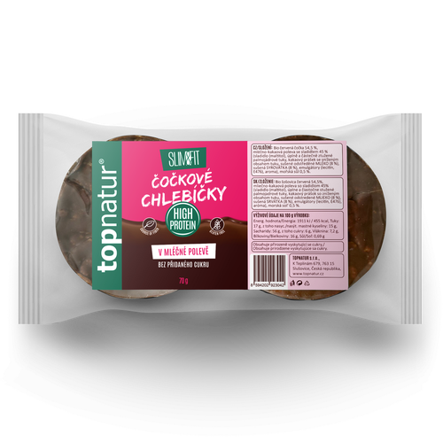 TOPNATUR Slim&fit Čočkové chlebíčky v mléčné polevě 70 g
