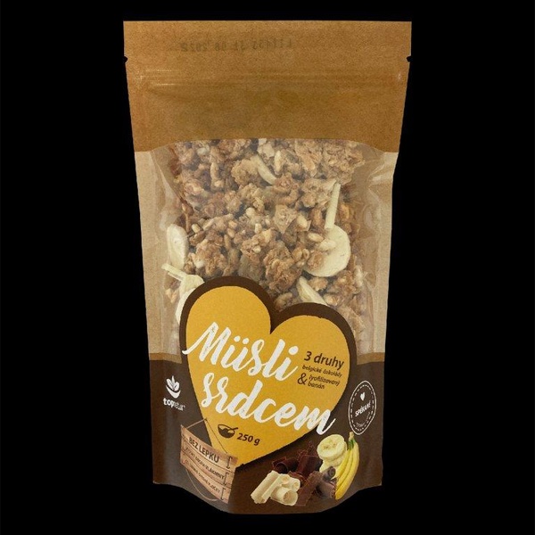 TOPNATUR s.r.o. TOPNATUR Müsli Trio čokolády a banán 250 g - 