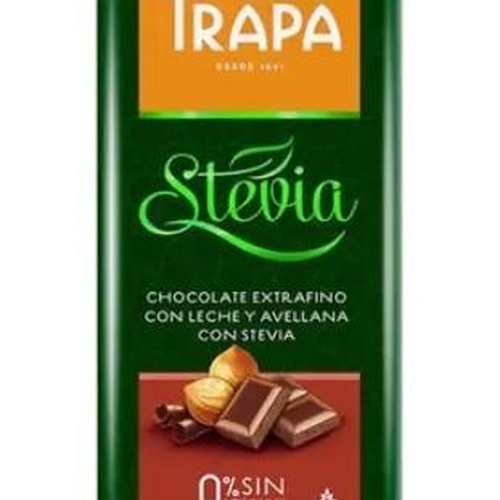 TRAPA Mléčná čokoláda se stévií a lískovými ořechy 75 g