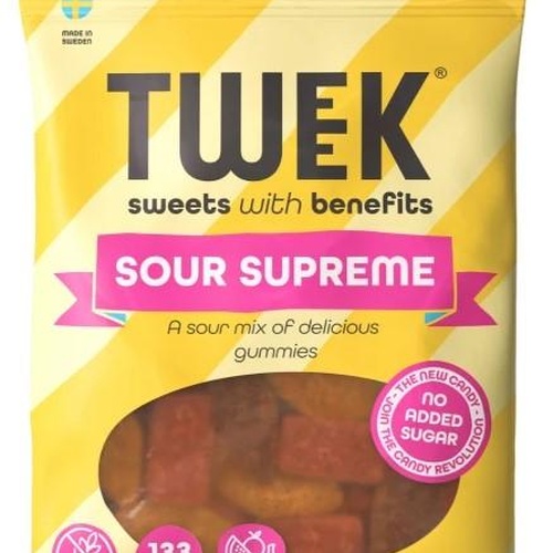 TWEEK SOUR SUPREME Želé bonbony bez přidaného cukru 80 g