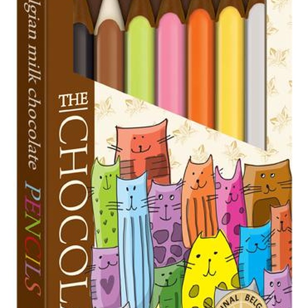 The Chocolate Čoko pastelky mléčné - motiv kočky 100 g - 