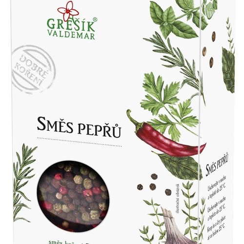 VALDEMAR GREŠÍK - NATURA s. r. o. GREŠÍK Dobré koření Směs pepřů 50 g