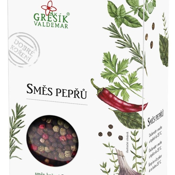 VALDEMAR GREŠÍK - NATURA s. r. o. GREŠÍK Dobré koření Směs pepřů 50 g - 