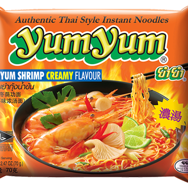YUM YUM Instantní nudlová polévka s příchutí Tom Yum Creamy 70 g - 
