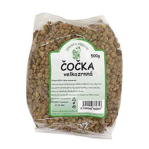 Zdraví z přírody Čočka velkozrnná 500g