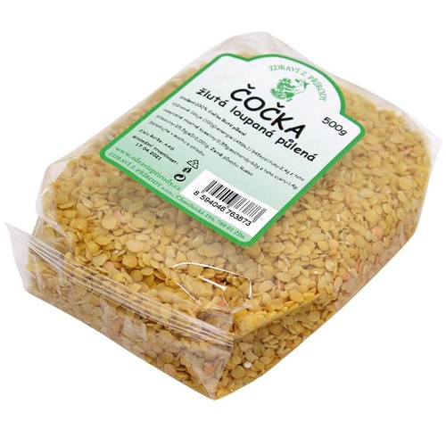 Zdraví z přírody Čočka žlutá půlená 500g