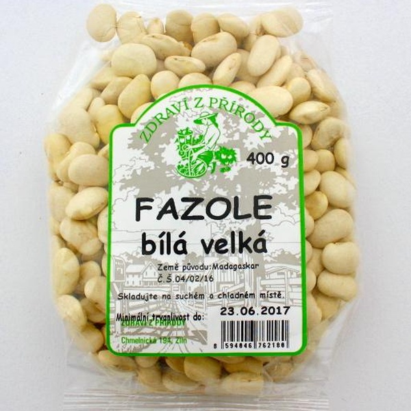 Zdraví z přírody Fazole bílá velká 400g - 