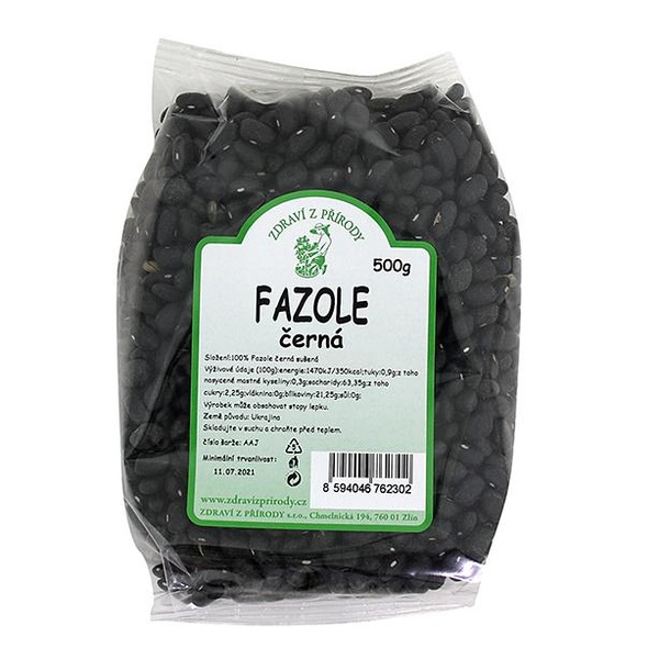 Zdraví z přírody Fazole černá 500g - 