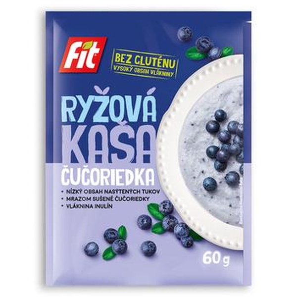Zdraví z přírody Fit-rýžová kaše borůvková 60g - 
