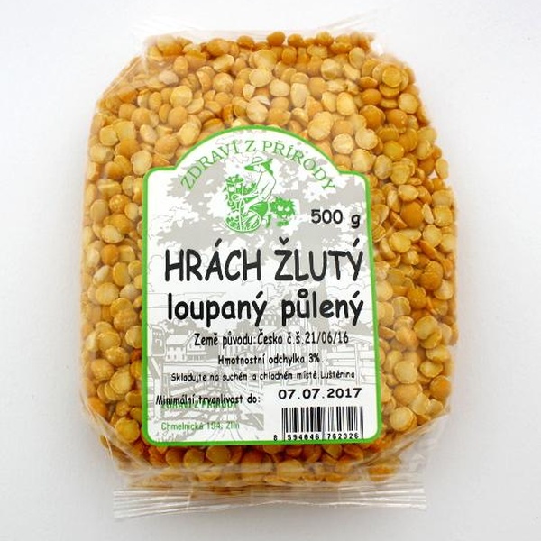 Zdraví z přírody Hrách žlutý loupaný 500g - 