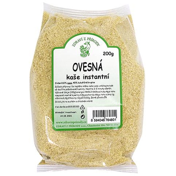 Zdraví z přírody Kaše ovesná inst. 200g - 