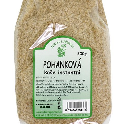 Zdraví z přírody Kaše pohanková inst. 200g