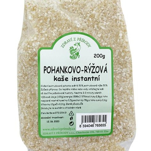 Zdraví z přírody Kaše pohankovo-rýžová inst. 200g