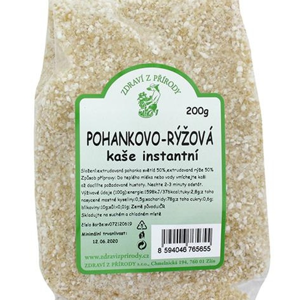 Zdraví z přírody Kaše pohankovo-rýžová inst. 200g - 