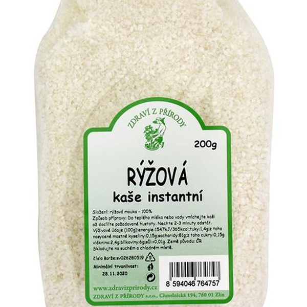Zdraví z přírody Kaše rýžová inst. 200g - 