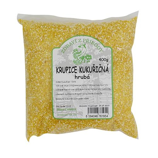 Zdraví z přírody Krupice kukuřičná polohrubá 400g ZP - 