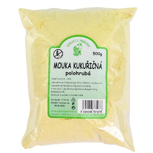 Zdraví z přírody Mouka kukuřičná polohrubá 500g
