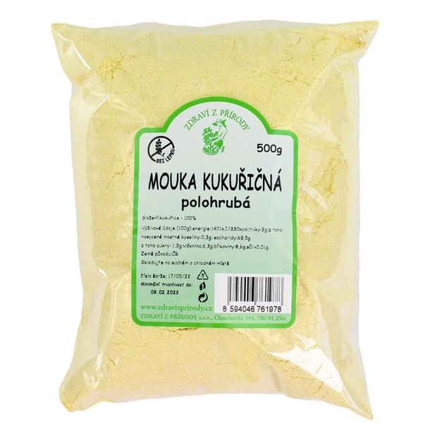 Zdraví z přírody Mouka kukuřičná polohrubá 500g - 