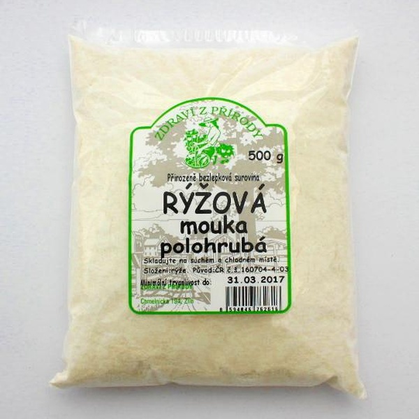 Zdraví z přírody Mouka rýžová polohrubá 500g - 