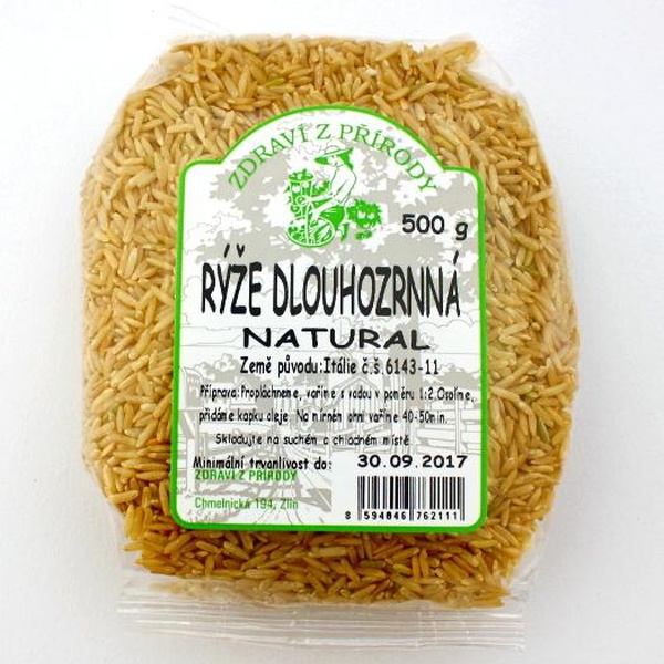 Zdraví z přírody Rýže dlouhozrnná natural 500g - 