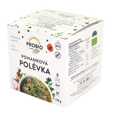 Zdraví z přírody s.r.o. Pohanková polévka BIO 136 g PRO-BIO