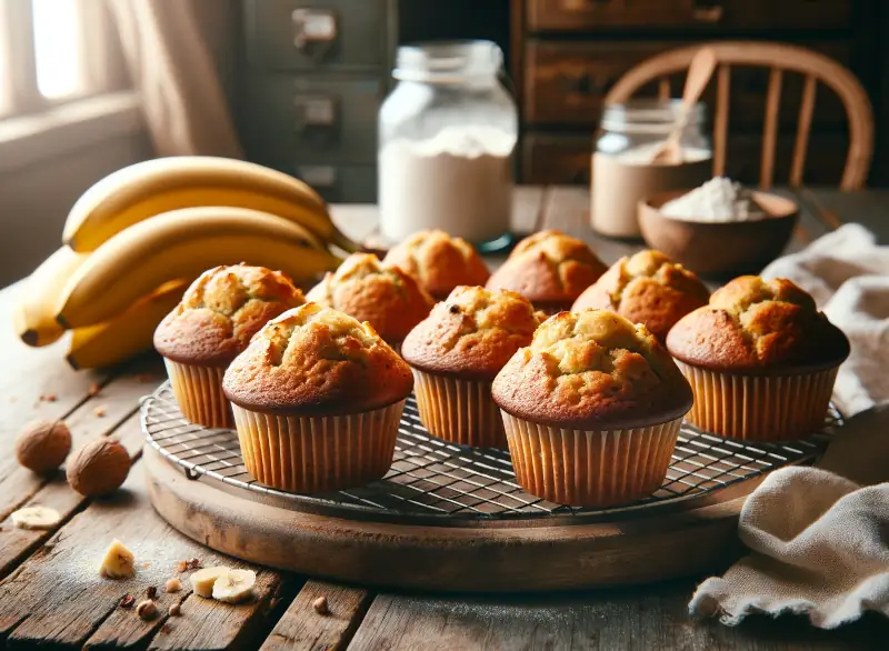 Banánové muffiny z kokosové mouky