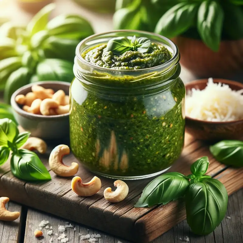 Bazalkové pesto s kešu