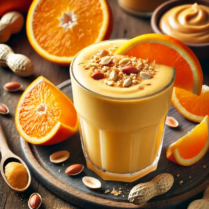 Citrusové smoothie s arašídovým máslem