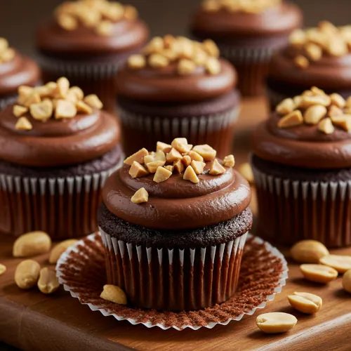 Hrníčkové čokoládové muffiny s arašídy