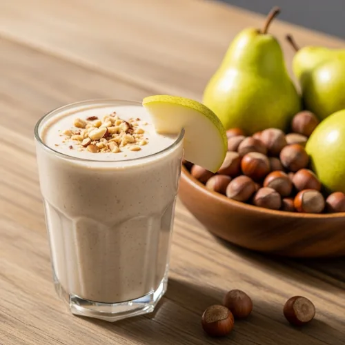 Hruškové smoothie s lískovými ořechy
