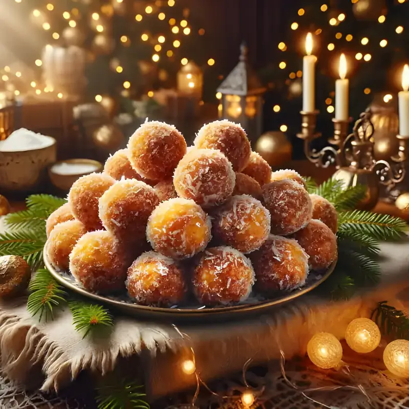 Portugalské Bolinhos de coco (kokosové kuličky)