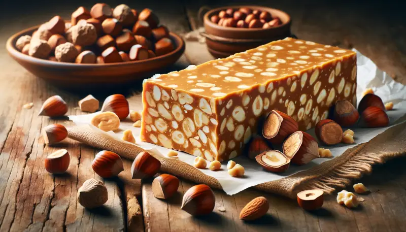 Italské Torrone (Italský nugát s oříšky)